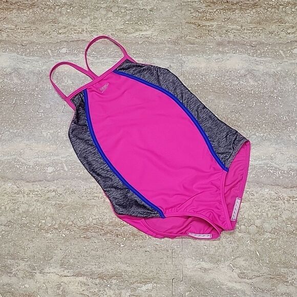 SPEEDO YOUTH GIRLS ONE PIECE BATHING SUIT SIZE 14 - Picture 1 of 9